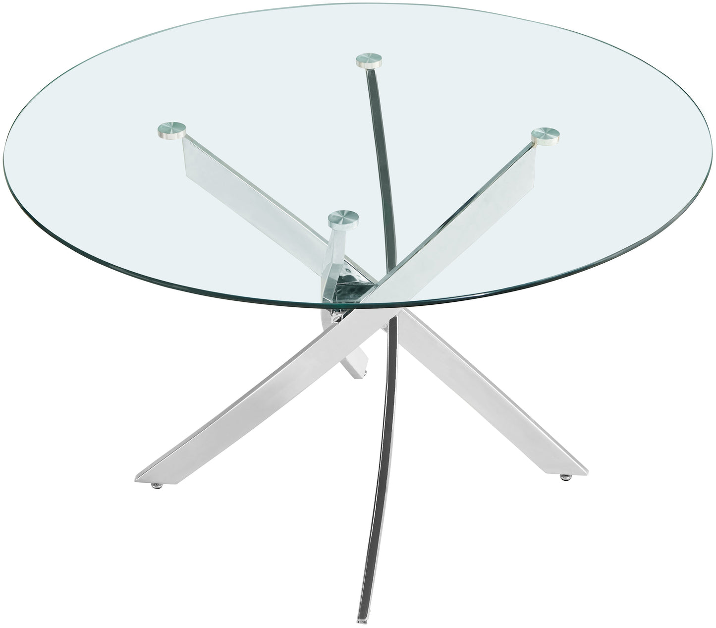 Xander Round Dining Table (Chrome)