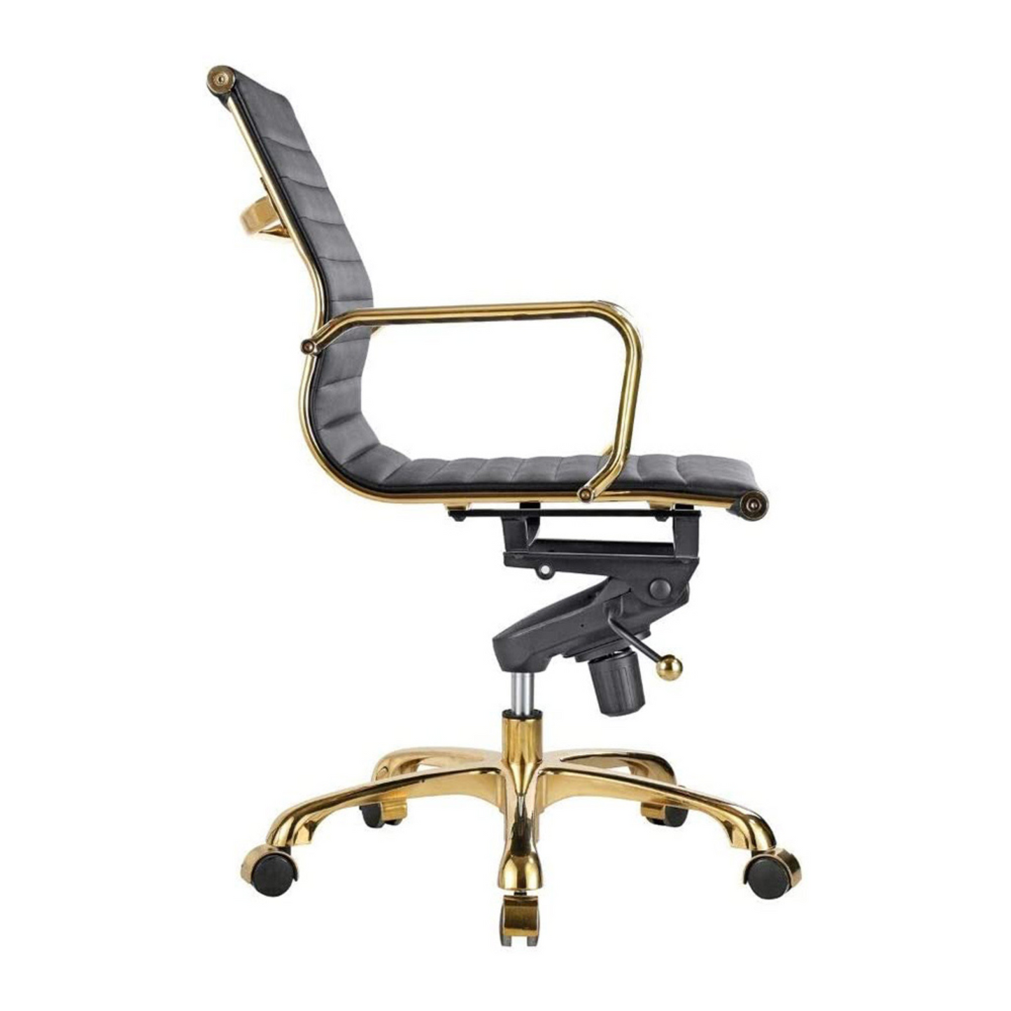 Toni Office Chair (Gold Frame) (Low Back)