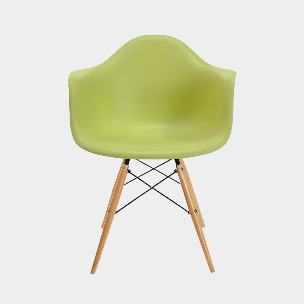 Eames Molded Plastic Kids Armchair - Wood Legs