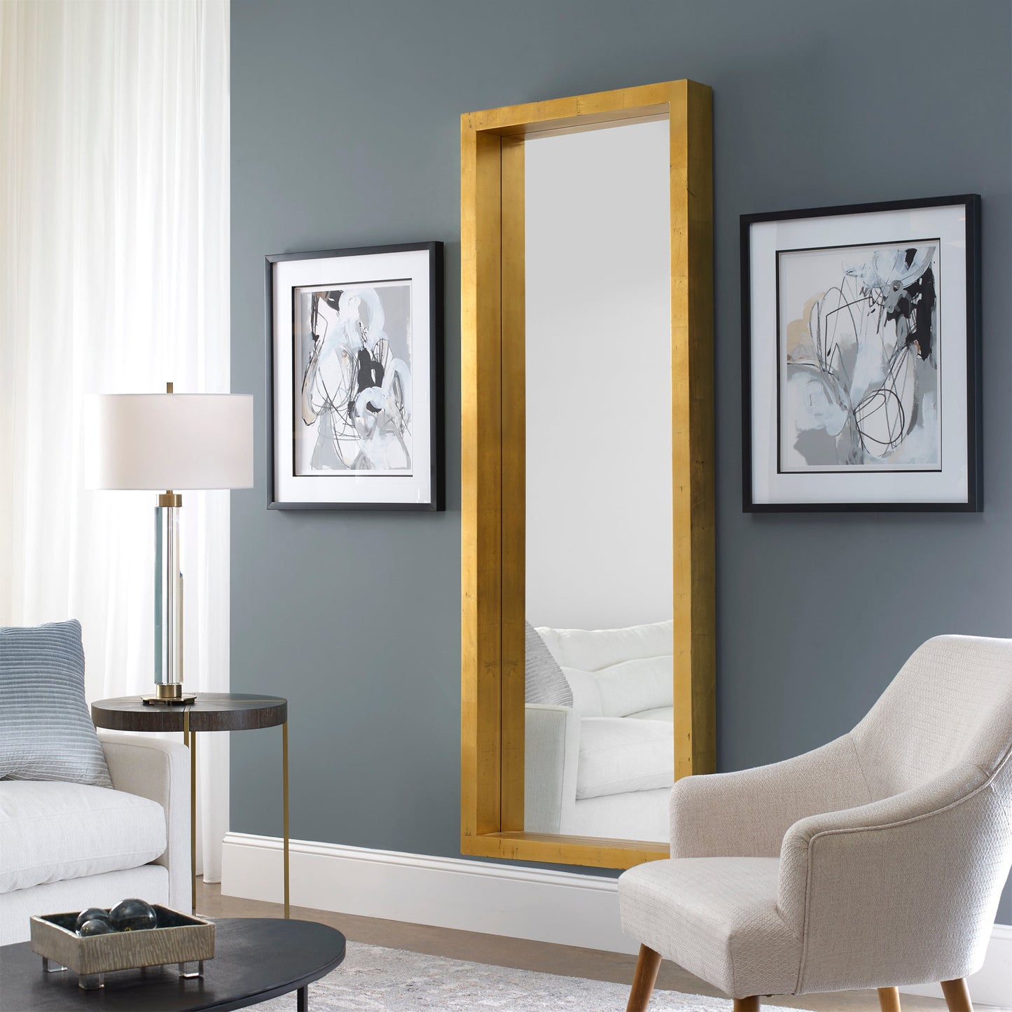 Gold Leaner Mirror