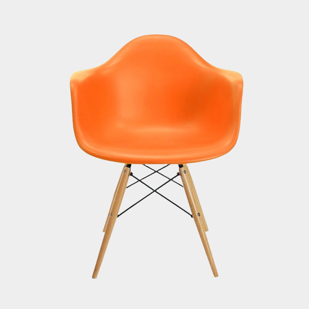Eames Molded Plastic Kids Armchair - Wood Legs