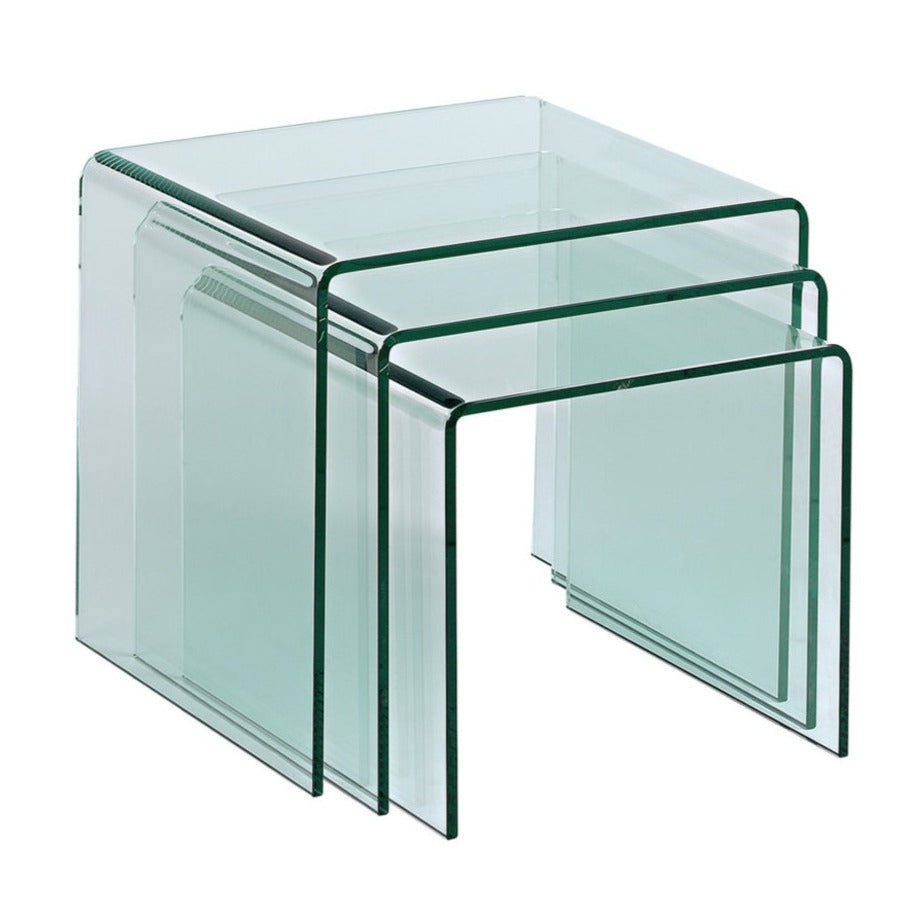 Waterfall Nesting Table Set - Glass