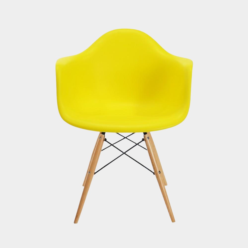 Eames Molded Plastic Kids Armchair - Wood Legs