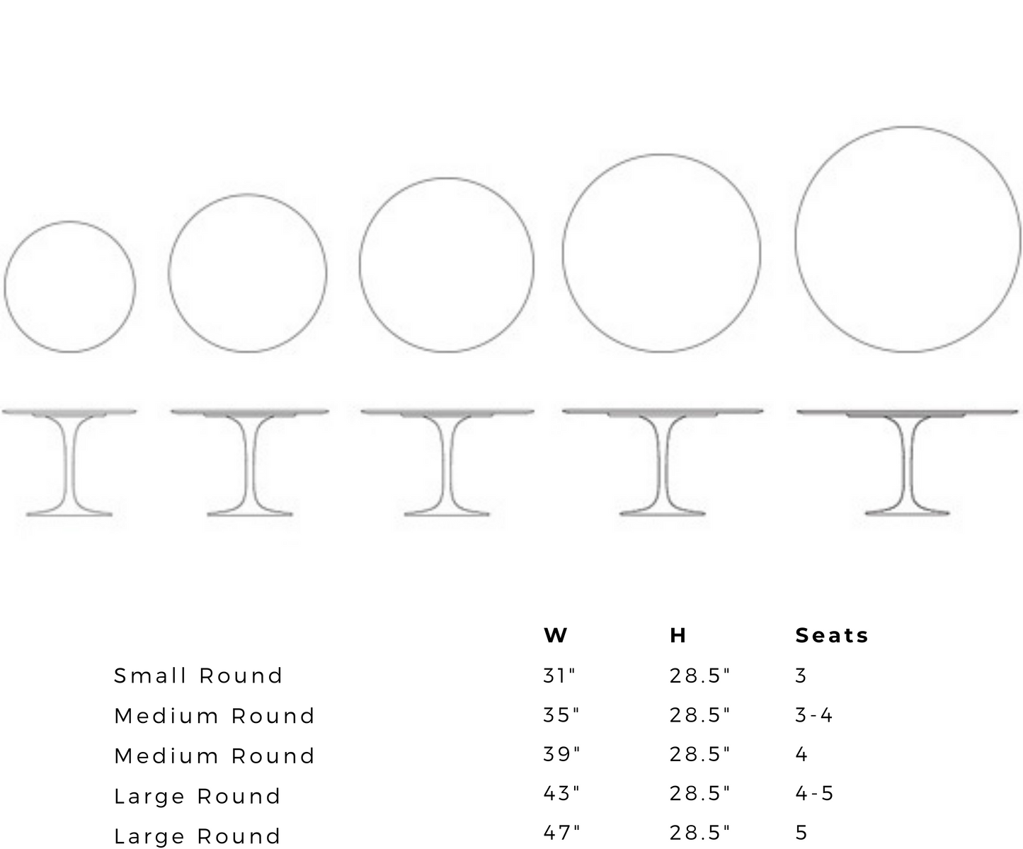 Marble Tulip Dining Table