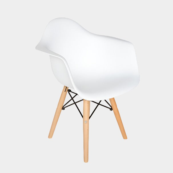 Eames Molded Plastic Kids Armchair - Wood Legs