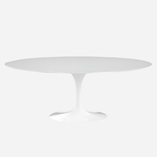 White Lacquer Tulip Dining Table (Oval)