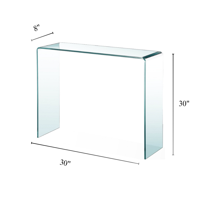 Bent Glass Console Table