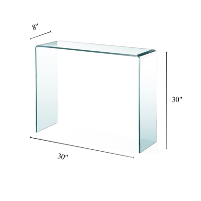 Bent Glass Console Table