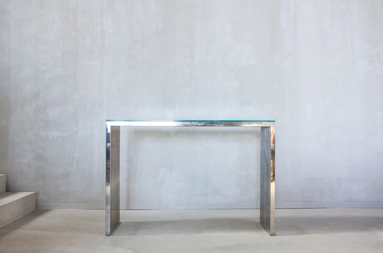 Slate Console Table w/ Glass