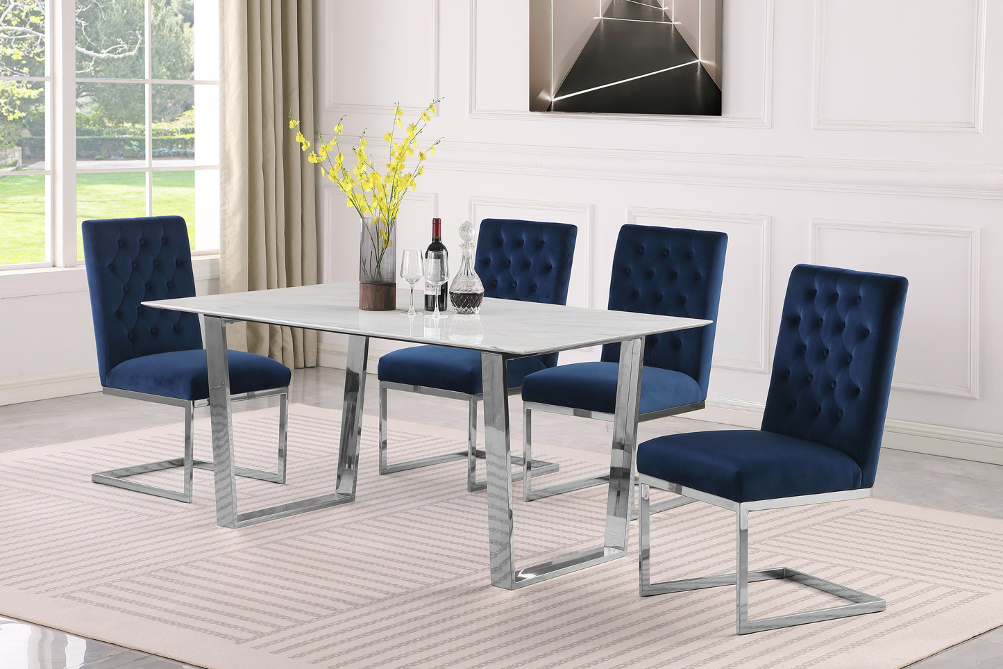Rectangle Faux Dining Table