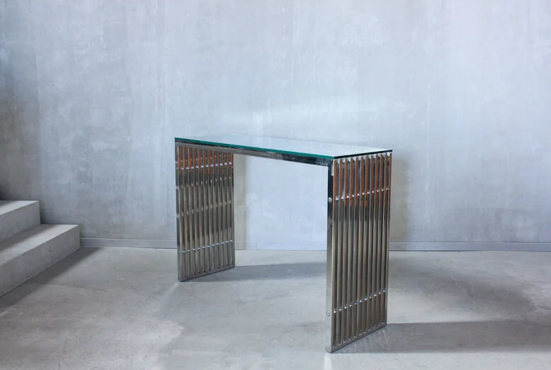 Slate Console Table w/ Glass