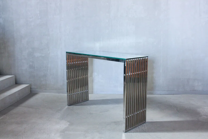 Slate Console Table w/ Glass