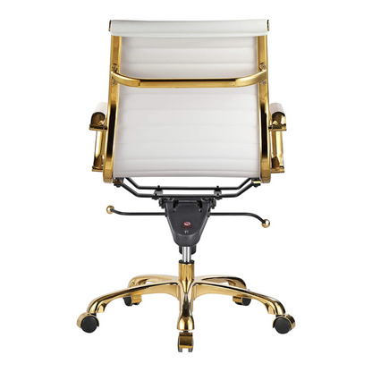 Toni Office Chair (Gold Frame) (Low Back)