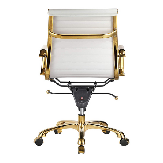 Toni Office Chair (Gold Frame) (Low Back)