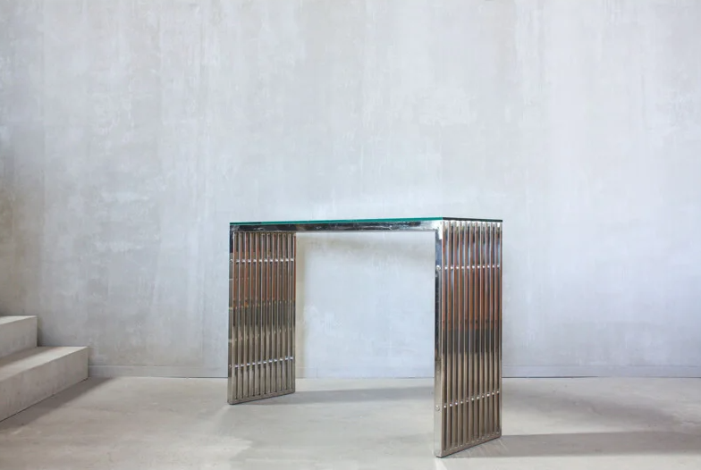 Slate Console Table w/ Glass