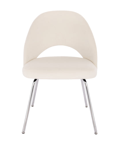 Sand Chrome Velvet Chair