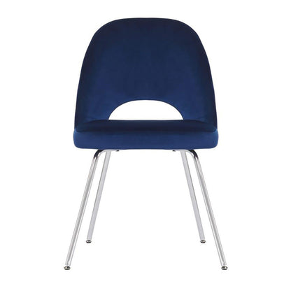 Sand Chrome Velvet Chair