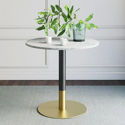 Orbit Continental Tea Height Round Table - Marble