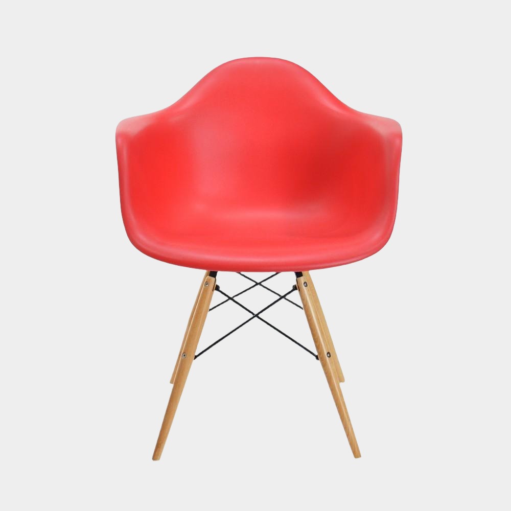 Eames Molded Plastic Kids Armchair - Wood Legs