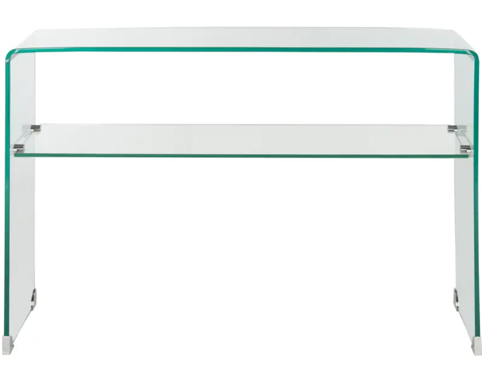 Waterfall Console with Top Shelf