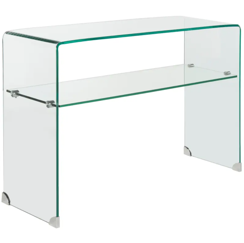 Waterfall Console with Top Shelf