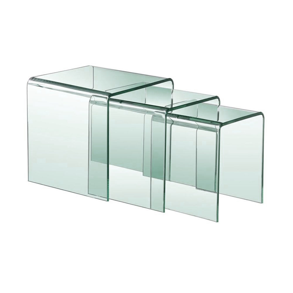 Waterfall Nesting Table Set - Glass