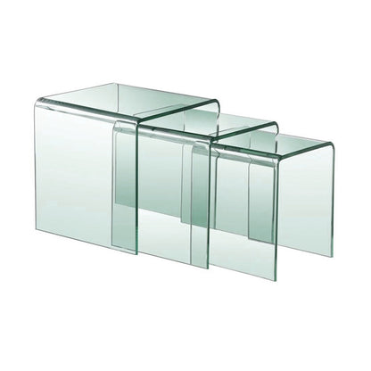 Waterfall Nesting Table Set - Glass