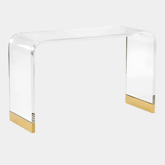 Acrylic Gold Console Table