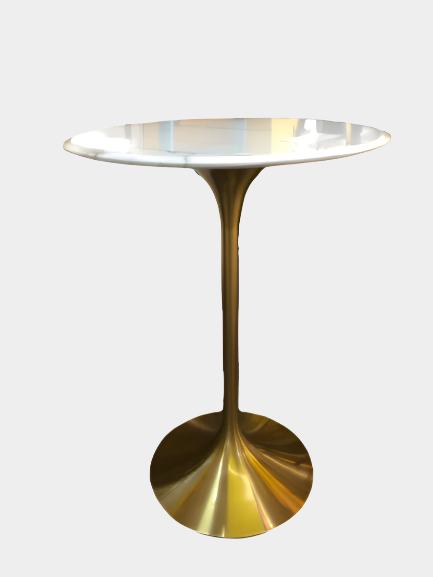 Leo Brass Faux Marble (Stone) Bar Table